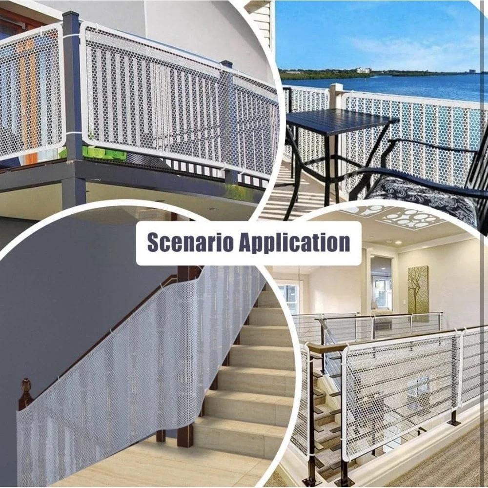 Banister Guard Balcony Netting Stairs Railing Stairs Nylon Net 10 ft L‎ x 2.6